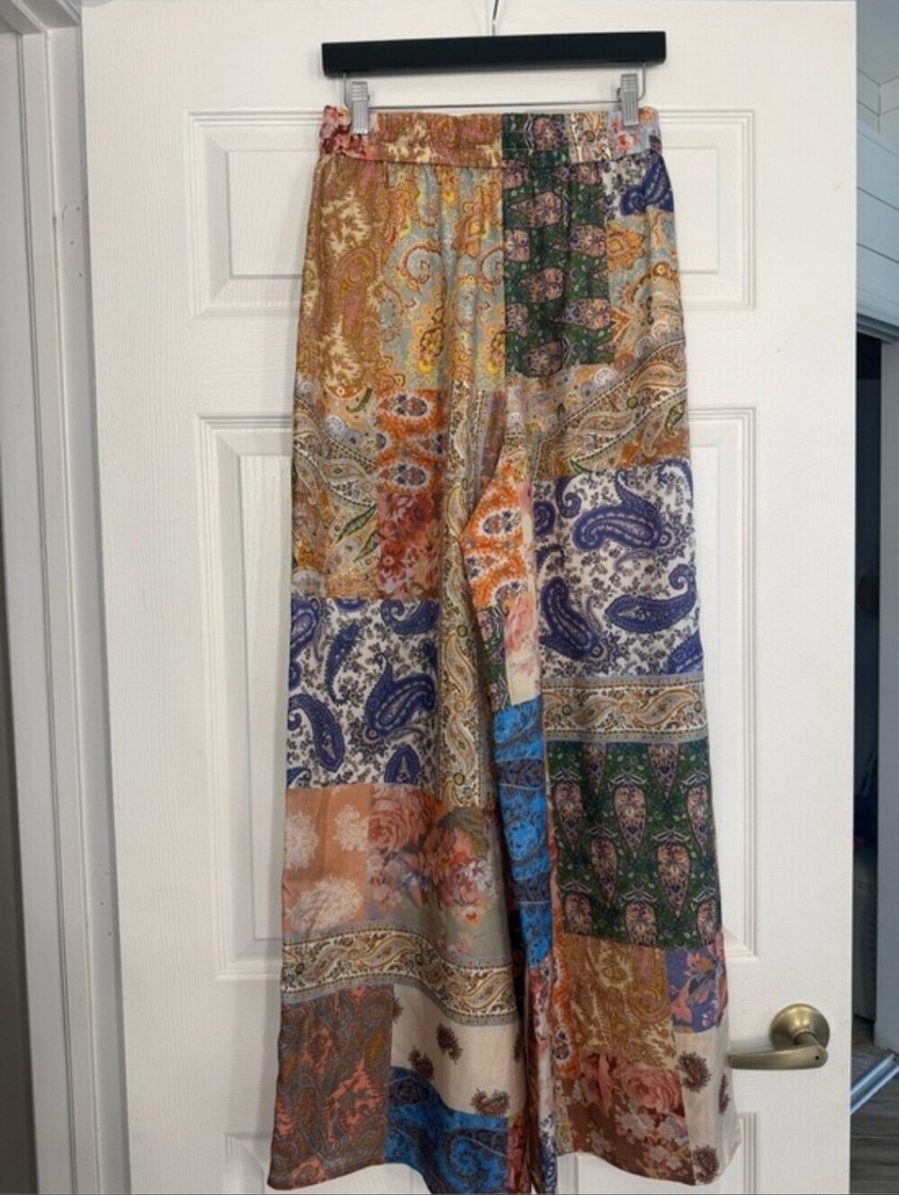 Zimmerman Boho Patchwork Paisley Wide-Leg Pants — Multicolor Patchwork - Picture 4 of 11